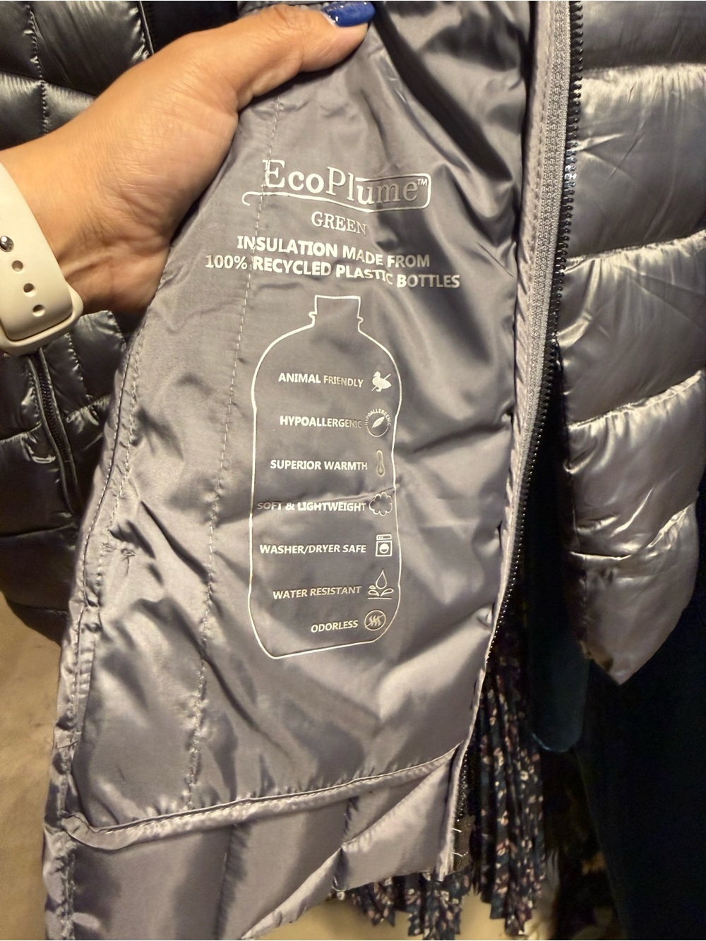 Bernardo Silver Quilted Hooded Puffer Jacket - Women's - Picture 5 of 10
